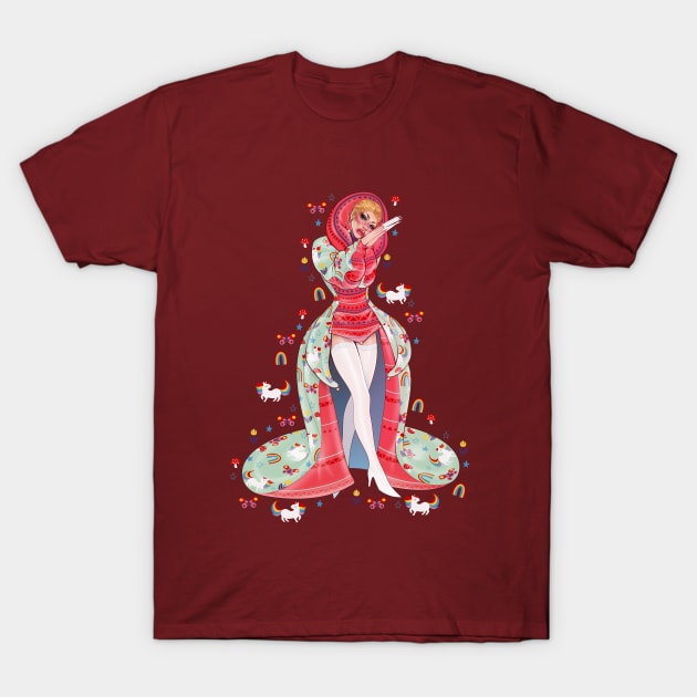 Utica Queen Bag Ball Lewk T-Shirt by pigdragon